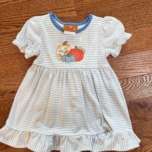 MILLIE JAY Striped Blue and White Kids Dress